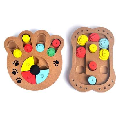 hot selling pet IQ training wooden dog puzzle toy