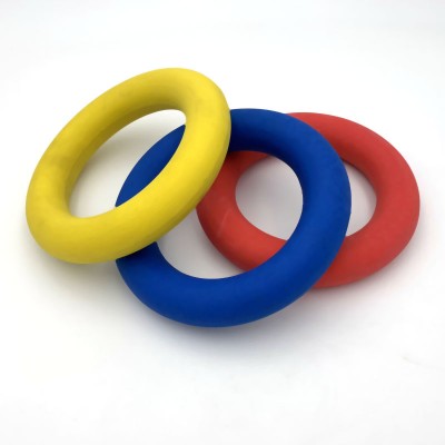 Eco-freindly nature rubber dog chew toy ring