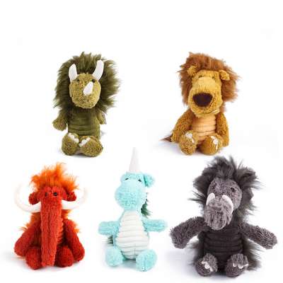 customized unique design animal plush squeaky pet toy for puppy teddy dog and cat